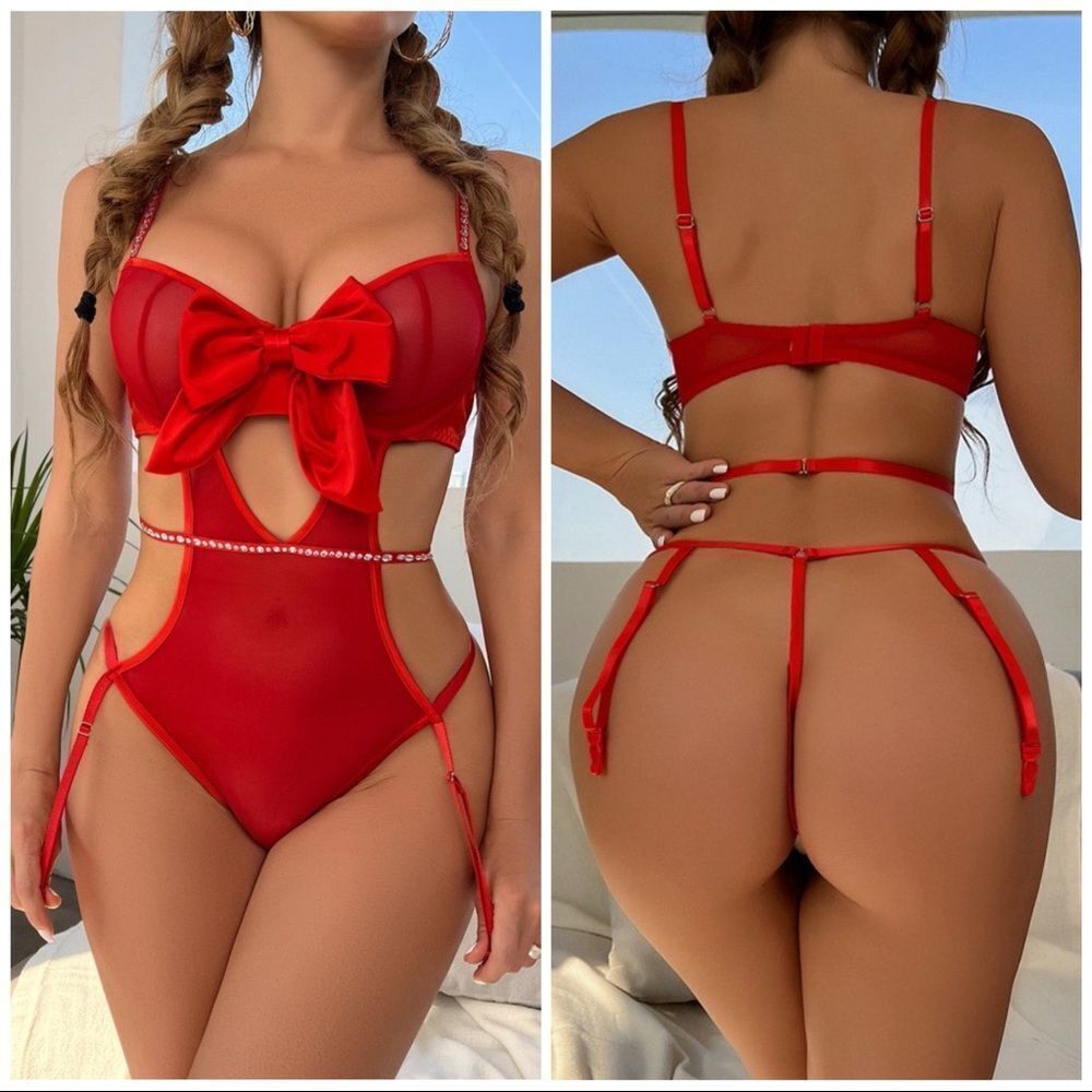 ❤️ NEW Sexy Red See through bodysuit
